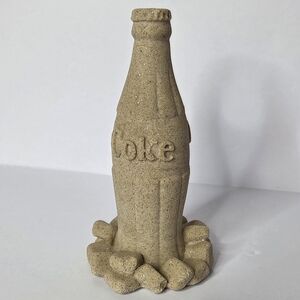 1991 Coca Cola Coke Bottle & Ice Sand Sculpture by Mr Sandman of Canada Figurine